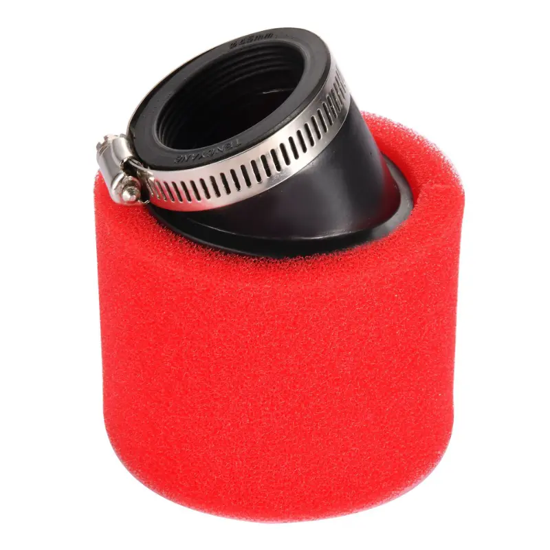 45mm Angled Spuma Air Filter Red ad Motorcycle ATV Dist Bike